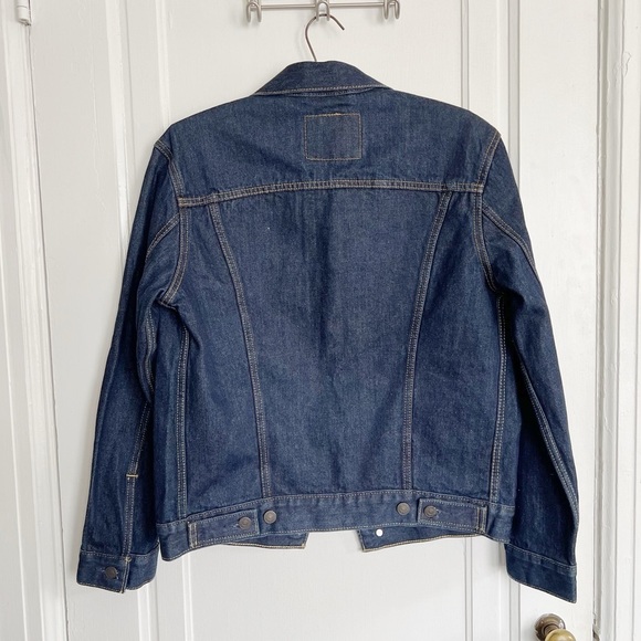 Levi’s • Trucker Jacket denim blue jean Rinse Dark Wash indigo classic - Picture 10 of 12